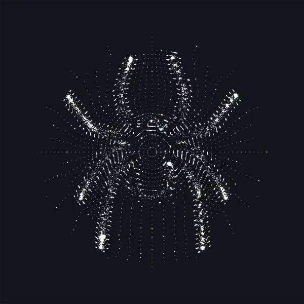 Araña Abstracta Con Partículas Blancas Concepto Gráfico Para Diseño Gráficos vectoriales