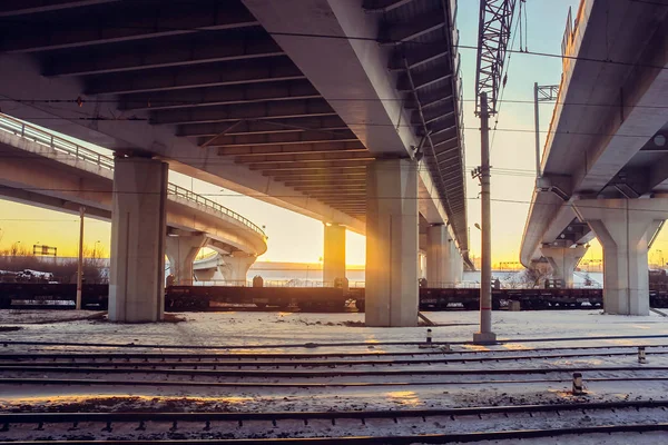 Ferrocarril Ruso Atardecer —  Fotos de Stock