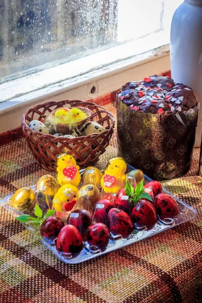 Pastel Pascua Fiesta Ortodoxa Pascua Hornear Comer — Foto de Stock