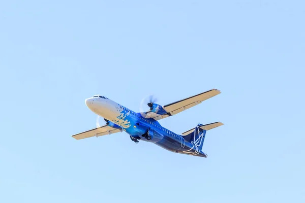 Plane Airport Petersburg Russia April 2018 Spring Pulkovo — Stock Photo, Image