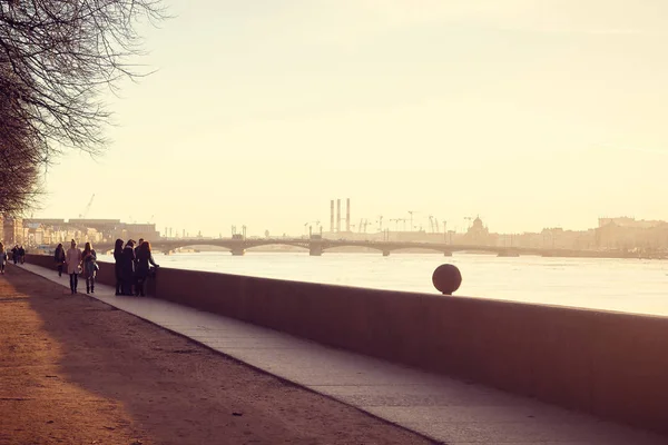 Petersburg Spring Sunset Evening Light Evening City Cities Russia Ancient — Stock Photo, Image