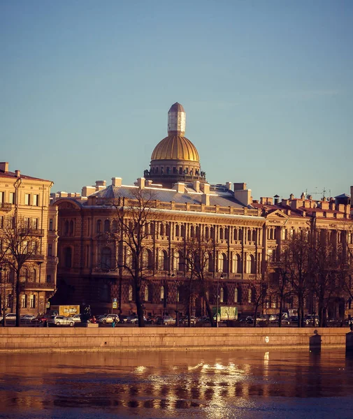 San Petersburgo Primavera Atardecer Luz Tarde Ciudad Tarde Ciudades Rusia — Foto de Stock