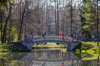 Bahar güneşli gün park