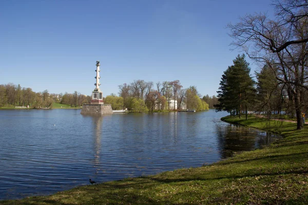 Lente Zonne Ekaterininsky Park Poesjkin Leningrad Regio — Stockfoto