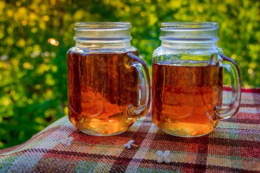 Gün - buz çay sonundaki ferahlatıcı yaz içeceği