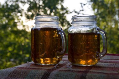 Gün - buz çay sonundaki ferahlatıcı yaz içeceği