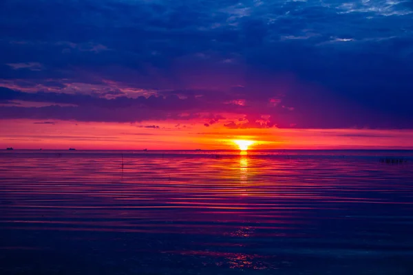 Необычайно Красивый Закат Моря Закат Заливе — стоковое фото
