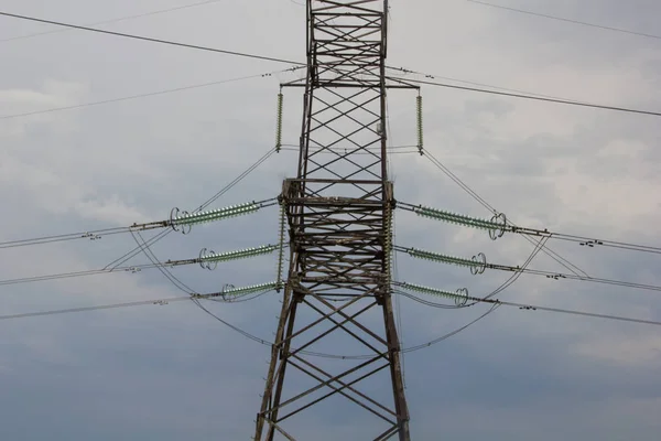 Lep Campo Línea Eléctrica Campo — Foto de Stock