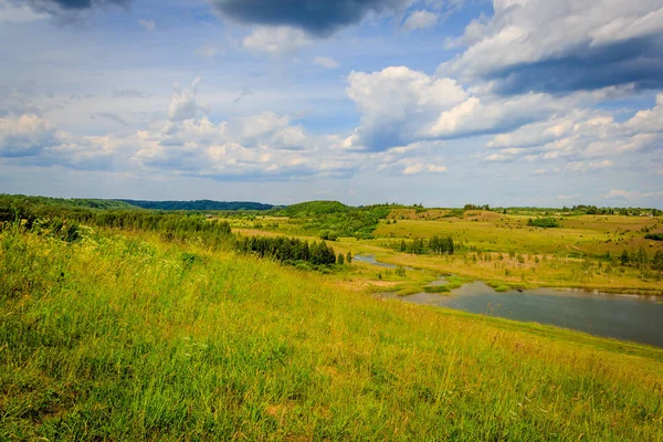 Espacios Campo Rusos Cerca Pskov Izborsk — Foto de Stock