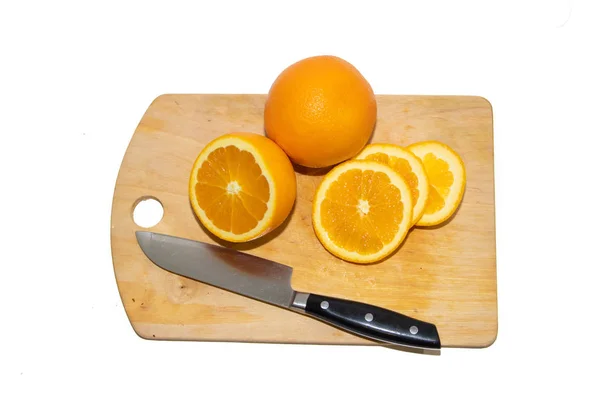 Ein Ausschnitt Einer Orange Auf Einem Whiteboard Ist Auf Weißem — Stockfoto