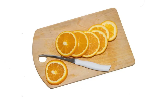Ein Ausschnitt Einer Orange Auf Einem Whiteboard Ist Auf Weißem — Stockfoto