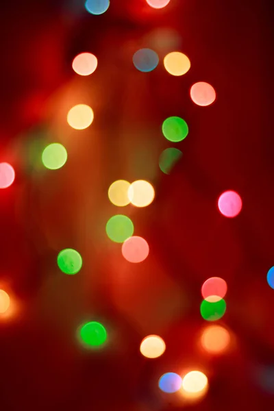 Bokeh Año Nuevo Año Nuevo Bokeh Las Luces Una Guirnalda — Foto de Stock