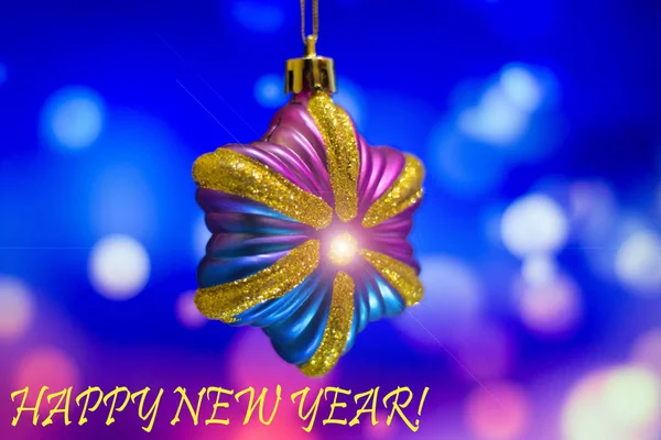 Happy New Year 2019 Sparkles Firework Dirty Defocused Light Blur — Stock Photo, Image