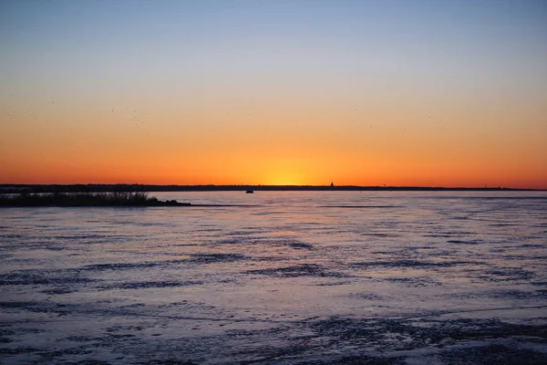 Sakin Deniz Manzarası Gün Batımında Deniz Manzarası — Stok fotoğraf
