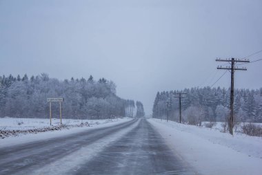 Kış manzarası açık havada. 