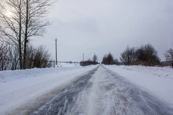 Winter landscape in clear weather.