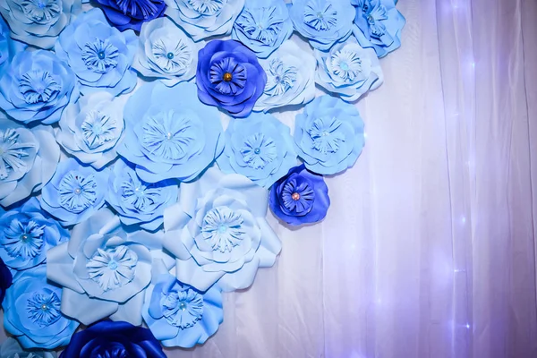 Голубой Фон Розами Цветами — стоковое фото