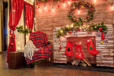 Geleneksel Noel dekorasyon ayrıntıları