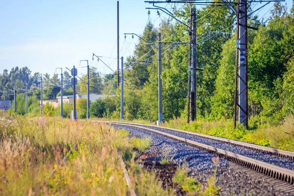 Ferrovias Russas Primavera — Fotografia de Stock