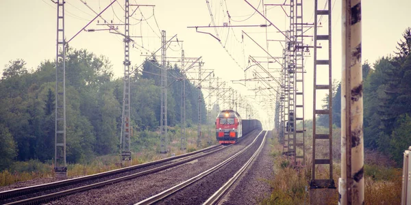 Russie 2018 Train Sur Rails — Photo