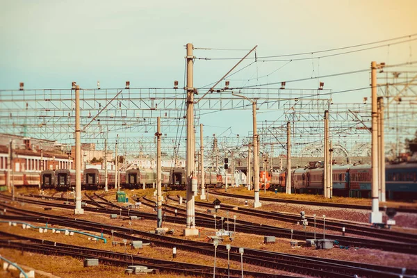 Ferrocarriles Rusos Primavera — Foto de Stock