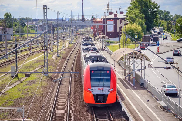 Russland 2018 Der Zug Auf Schienen — Stockfoto