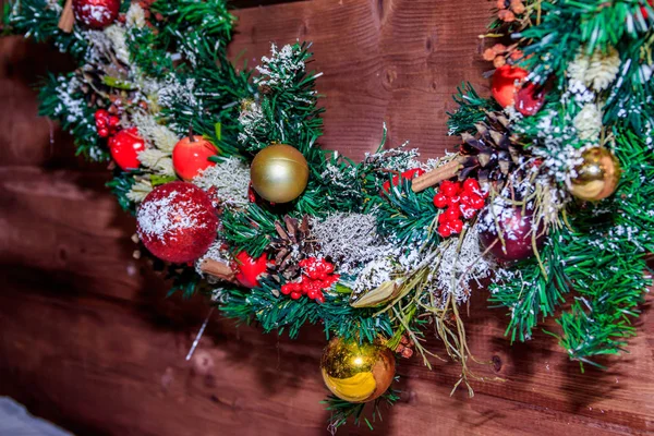 Detalhes Tradicionais Decoração Natal — Fotografia de Stock