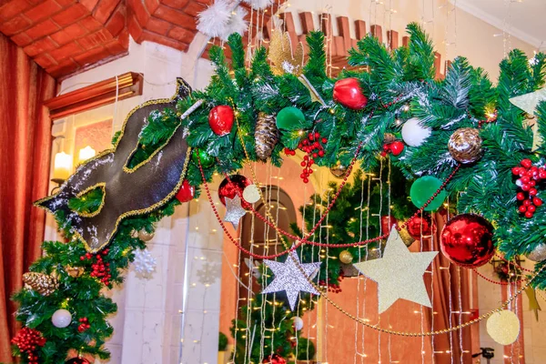 Detalhes Tradicionais Decoração Natal — Fotografia de Stock