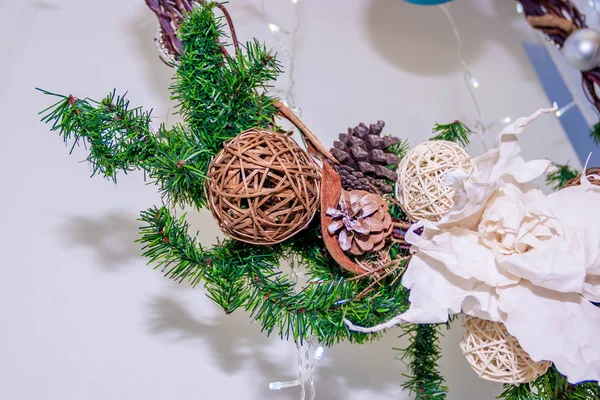 Detalhes Tradicionais Decoração Natal — Fotografia de Stock