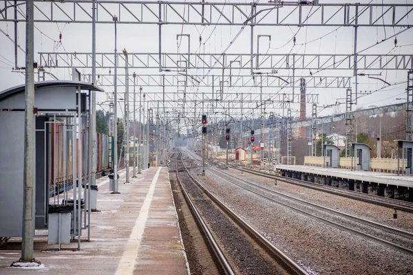 Empty Russian Railways View — Stock Photo, Image