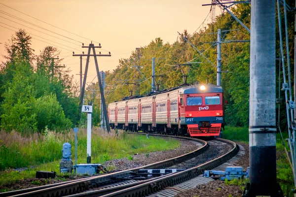 Russie 2018 Train Sur Rails — Photo