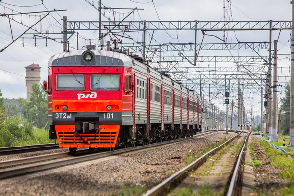 Nel Deposito Locomotive Vapore Locomotive Elettriche Binari Ferroviari Treni Elettrici — Foto Stock