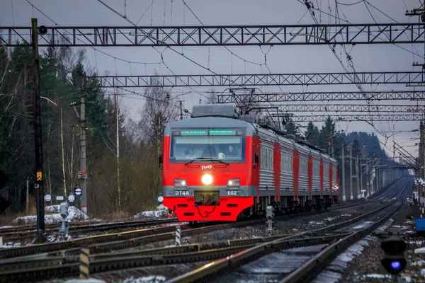 Rússia 2018 Trem Sobre Trilhos — Fotografia de Stock