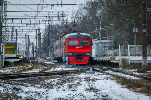 Oroszország 2018 Vonat Síneken — Stock Fotó