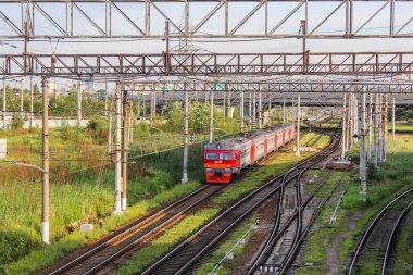 Rus tren. Rus Demiryolları. Rusya, Nisan 2018