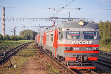 Rus tren. Rus Demiryolları. Rusya, Nisan 2018