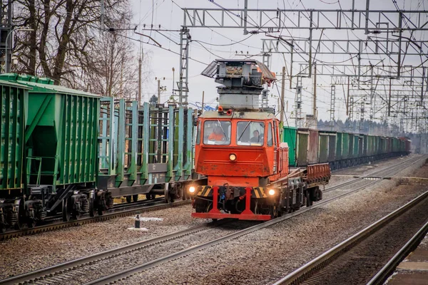 Russie 2018 Train Sur Rails — Photo