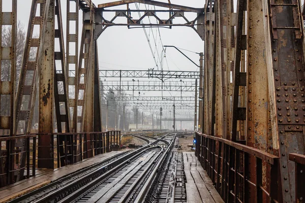 Vacía Vista Ferrocarriles Rusos —  Fotos de Stock