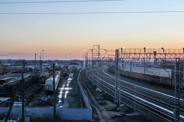 Vacía Vista Ferrocarriles Rusos —  Fotos de Stock