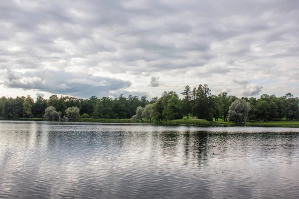 Lindo Lago Parque Verão Natureza Viagem — Fotografia de Stock