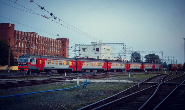 Tren Ruso Los Ferrocarriles Rusos Rusia Abril 2018 —  Fotos de Stock