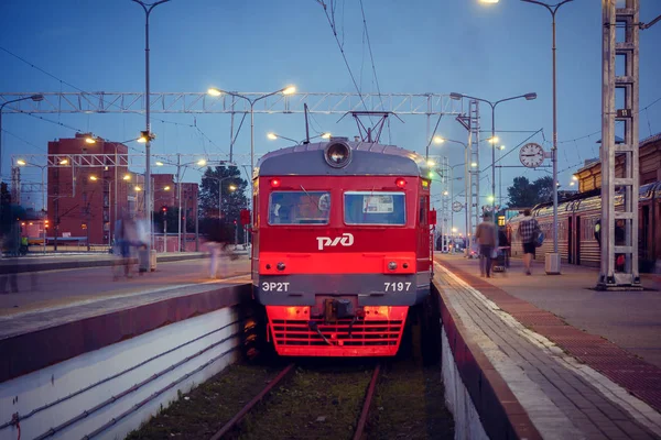 Rosyjski Pociąg Koleje Rosyjskie Rosyjski Kwietnia 2018 — Zdjęcie stockowe