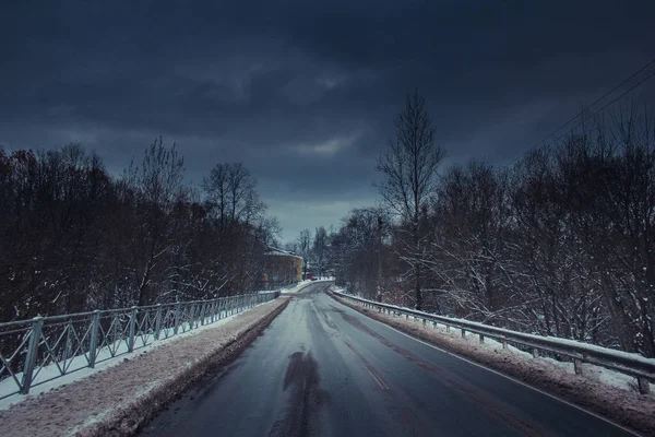 Paisagem Inverno Tempo Claro — Fotografia de Stock