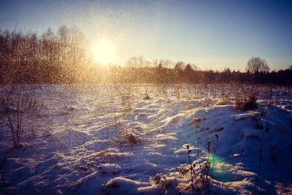 Paesaggio Invernale Con Tempo Limpido — Foto Stock