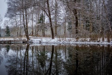 Kış manzarası açık havada.