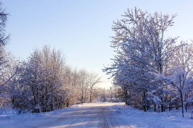 Kış manzarası açık havada.