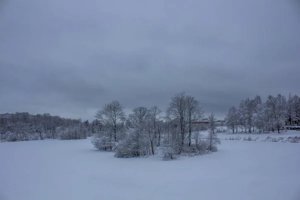 Winterlandschap Helder Weer — Stockfoto