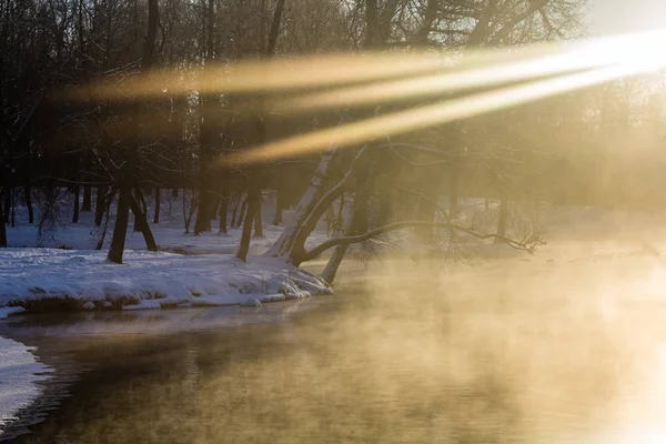 Winter landscape in clear weather.