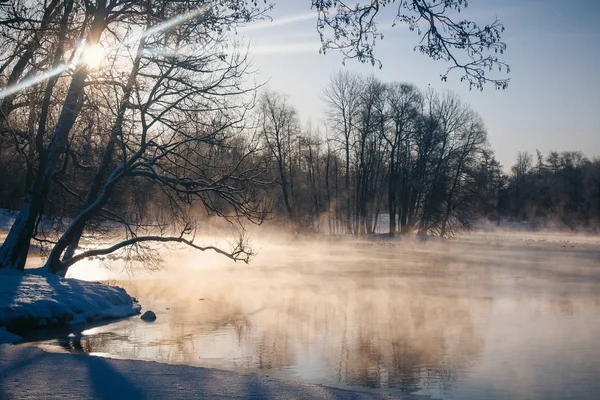 Winter landscape in clear weather.