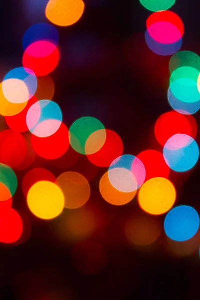 Rozostřeného Pozadí Vánoční Světla Bokeh Vánoční Osvětlení Vánoční Pozadí Bokeh — Stock fotografie